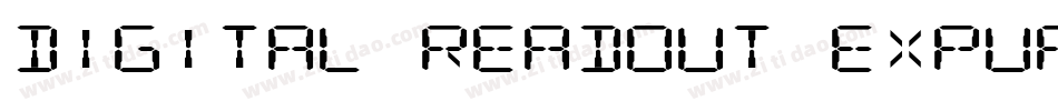 Digital Readout ExpUpright字体转换